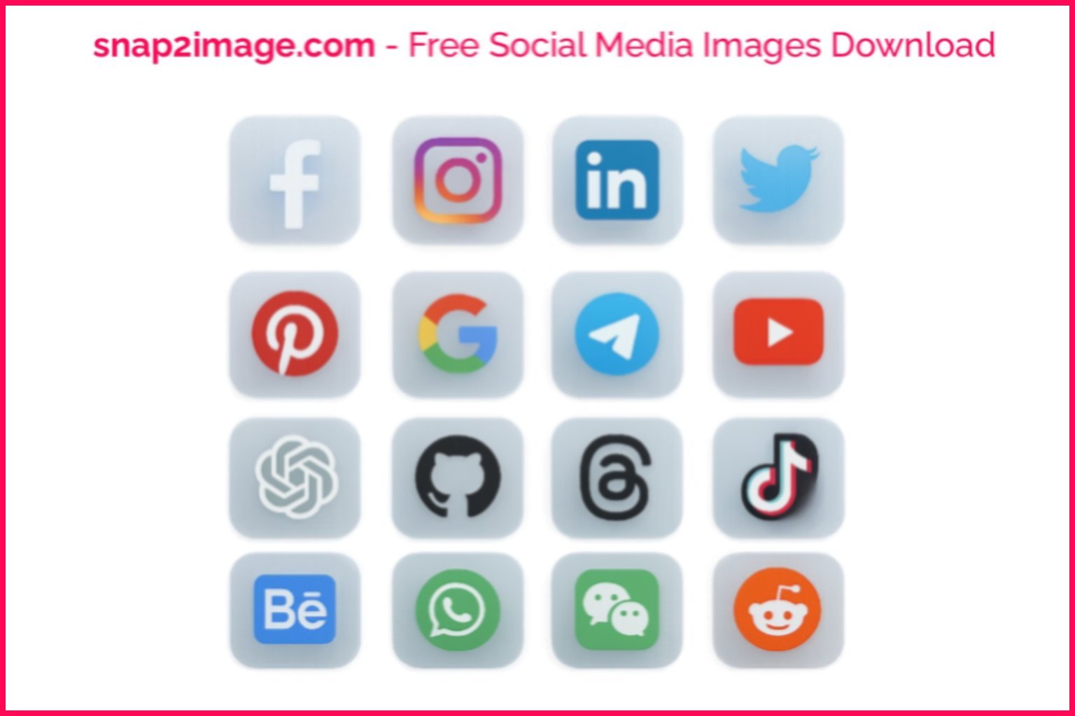 Free Social Media Icons PNG Transparent Download | Snap2Image
