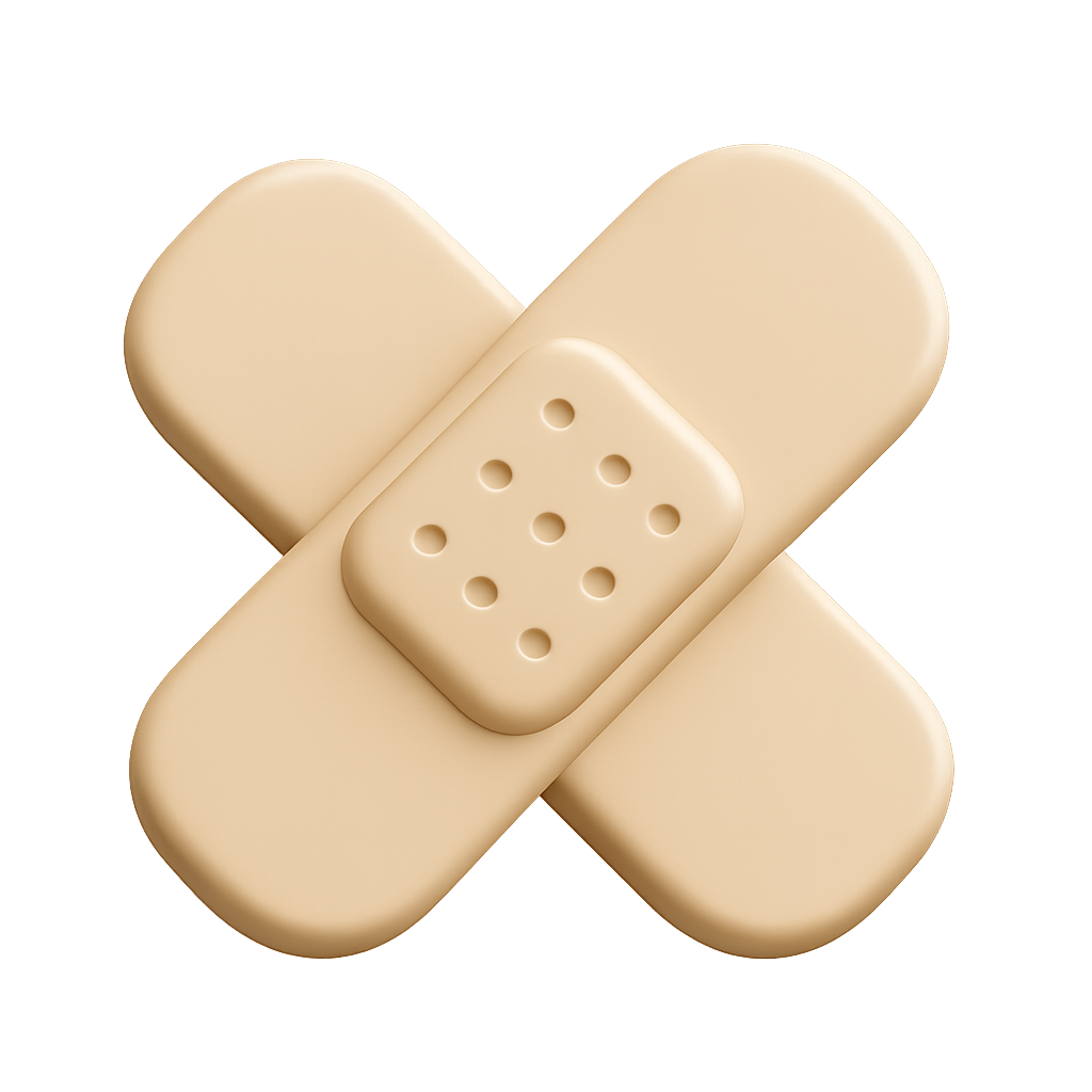 3D Beige Medical Bandage Plaster Icon