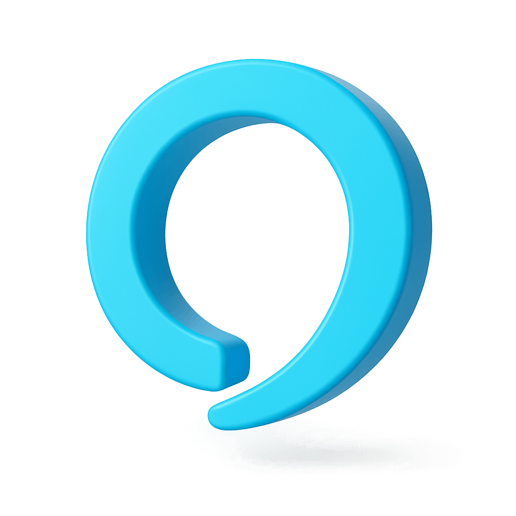 3D Blue Alexa Voice Assistant Icon