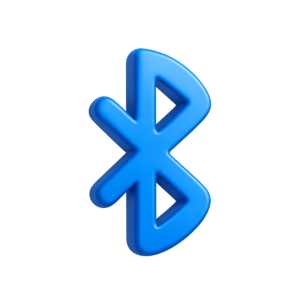 3D Blue Bluetooth Wireless Technology Icon