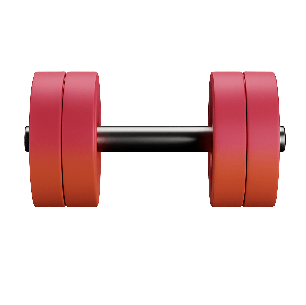 3D Dumbbell Weight Exercise Icon