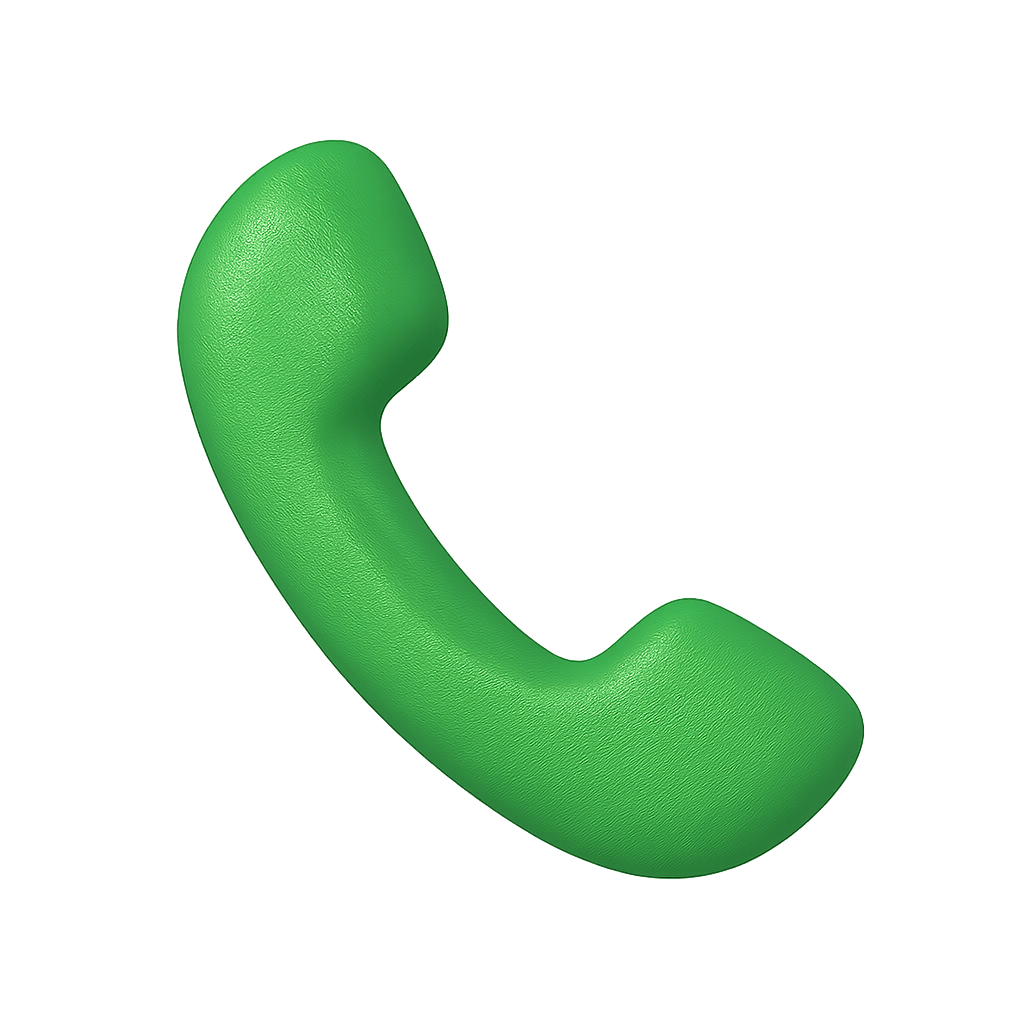 3D Green Phone Call Receiver Icon