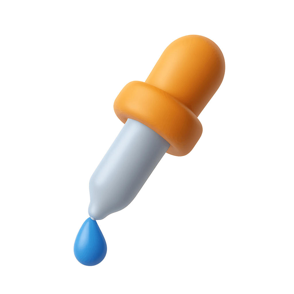 3D Pipette Dropper Science Medical Icon