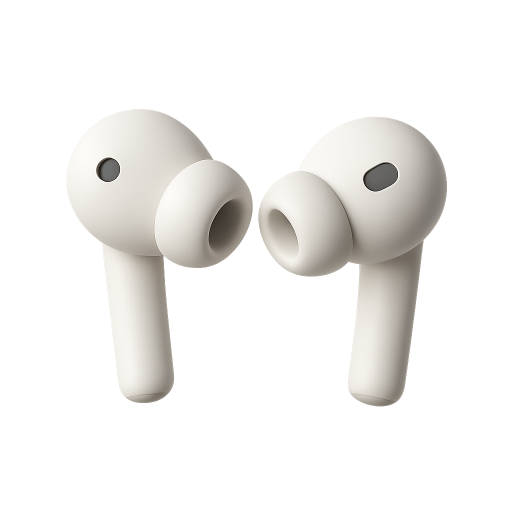 3D White Wireless Earbuds Music Device
