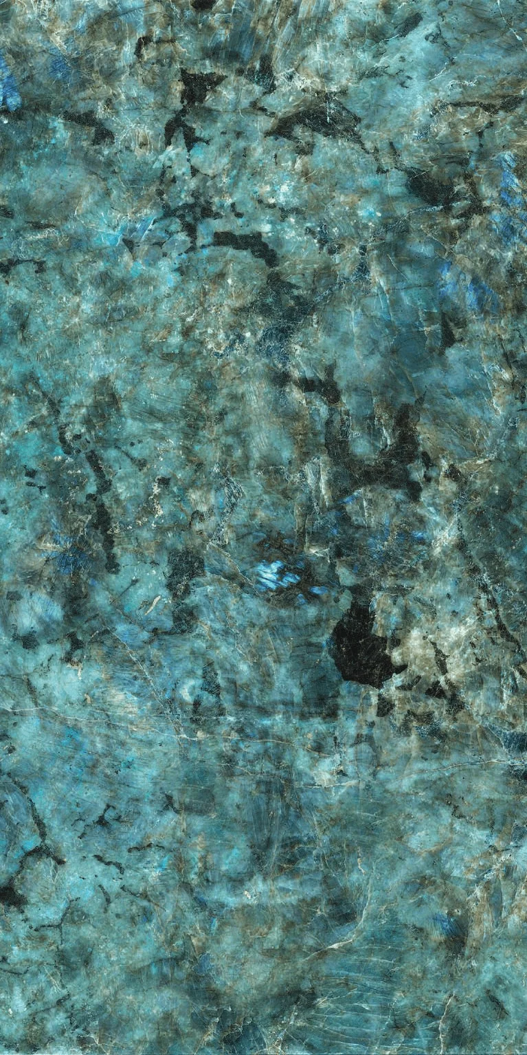 Abstract Blue and Black Marble Texture with Organic Patterns and Rich Colors