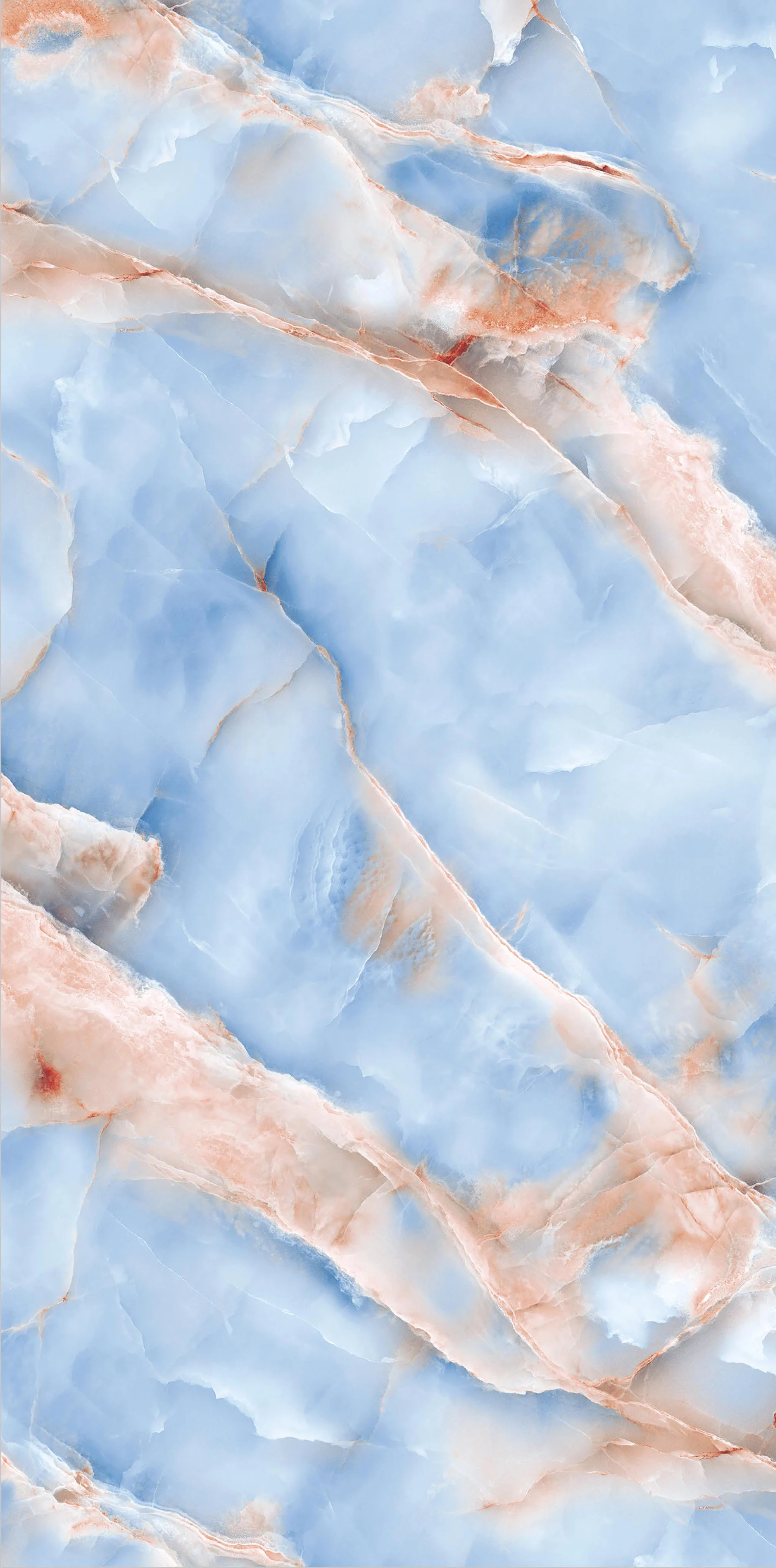 Abstract Blue and Orange Marble Patterned Background Design