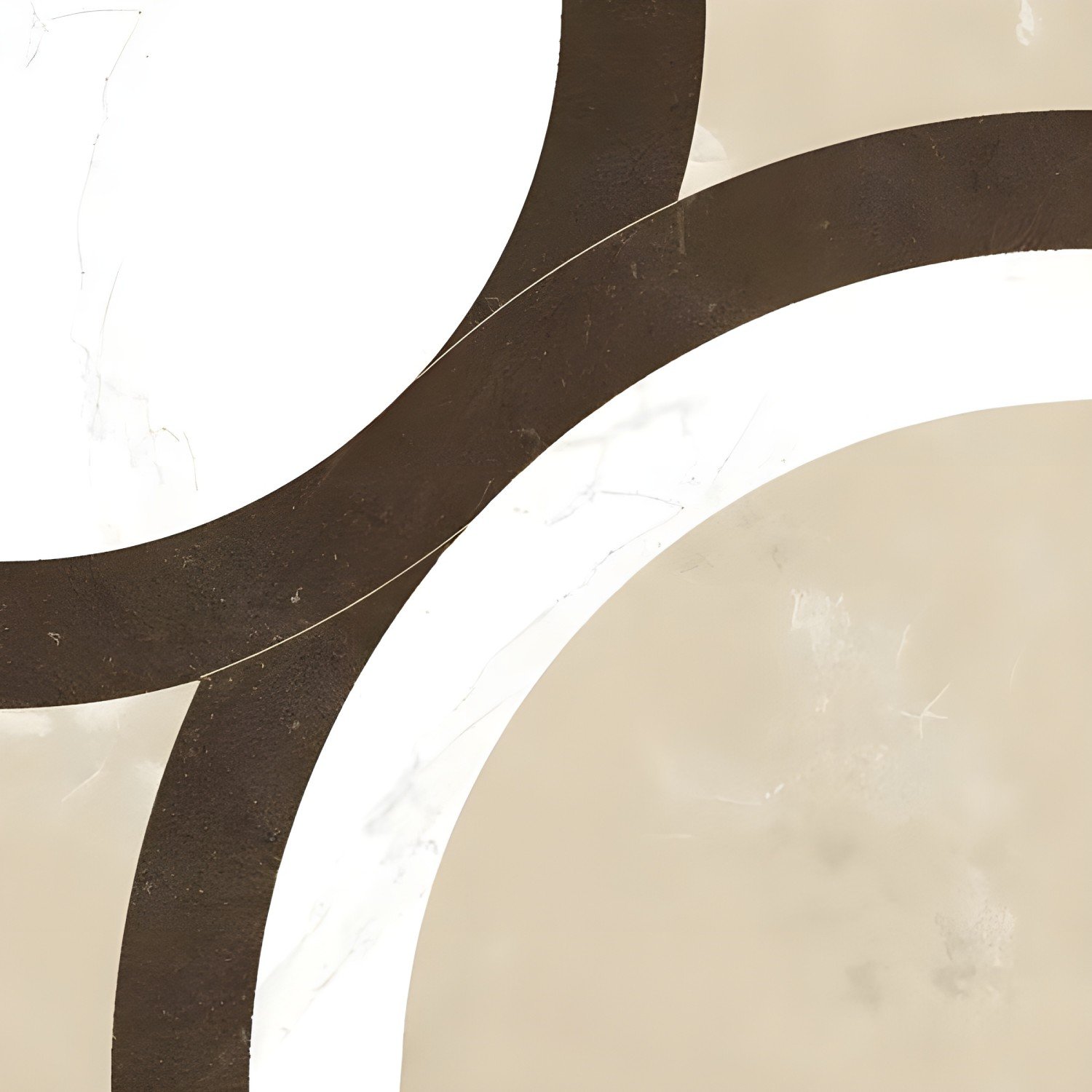 Abstract Brown Beige Swirl Stone Design