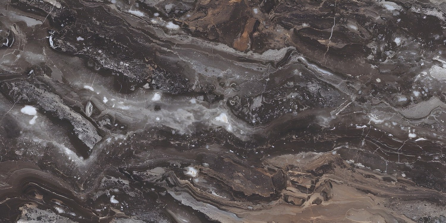 Abstract Dark Brown Swirling Marble Texture