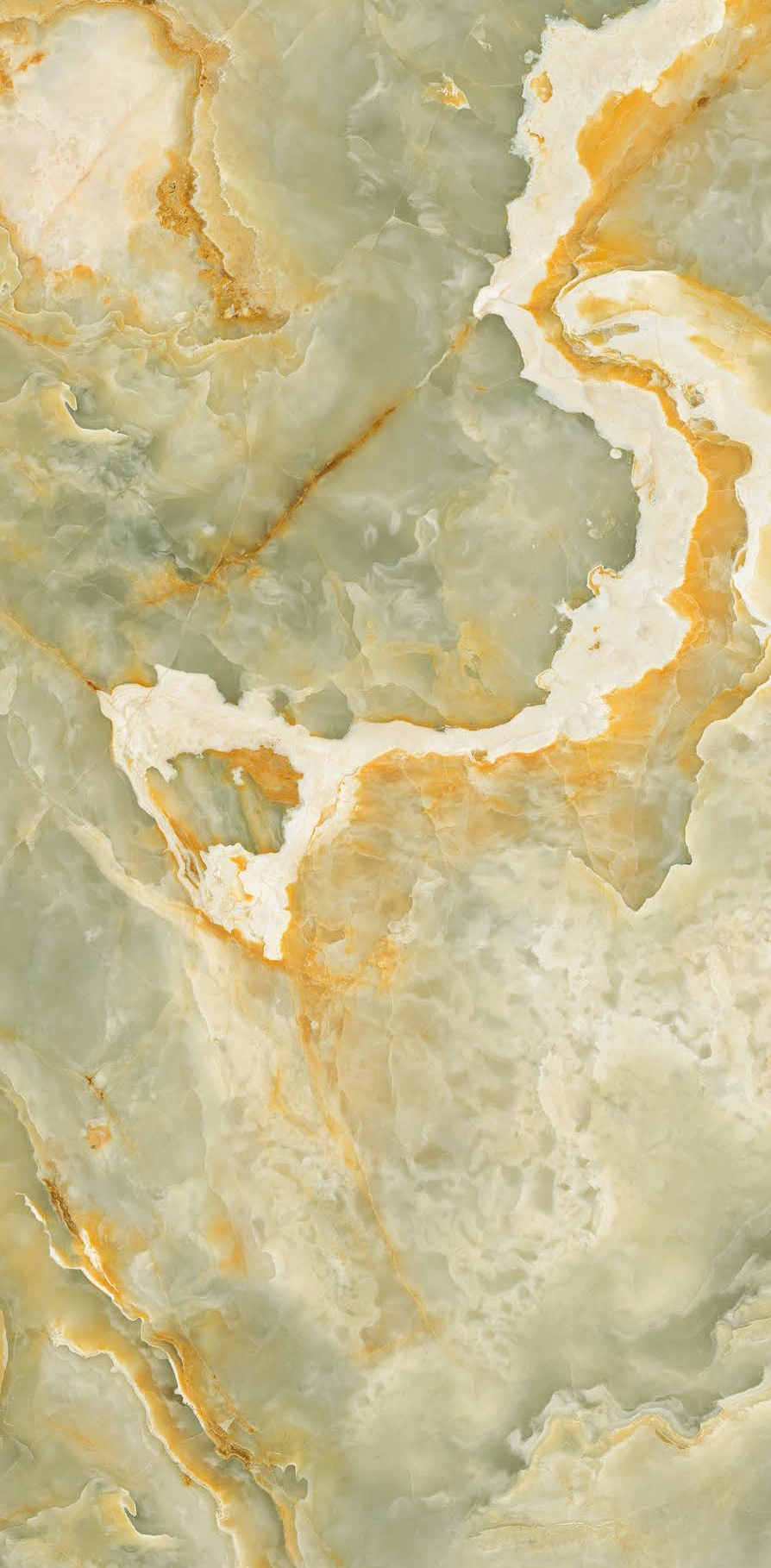 Abstract Green and Gold Marble Texture With Natural Patterns