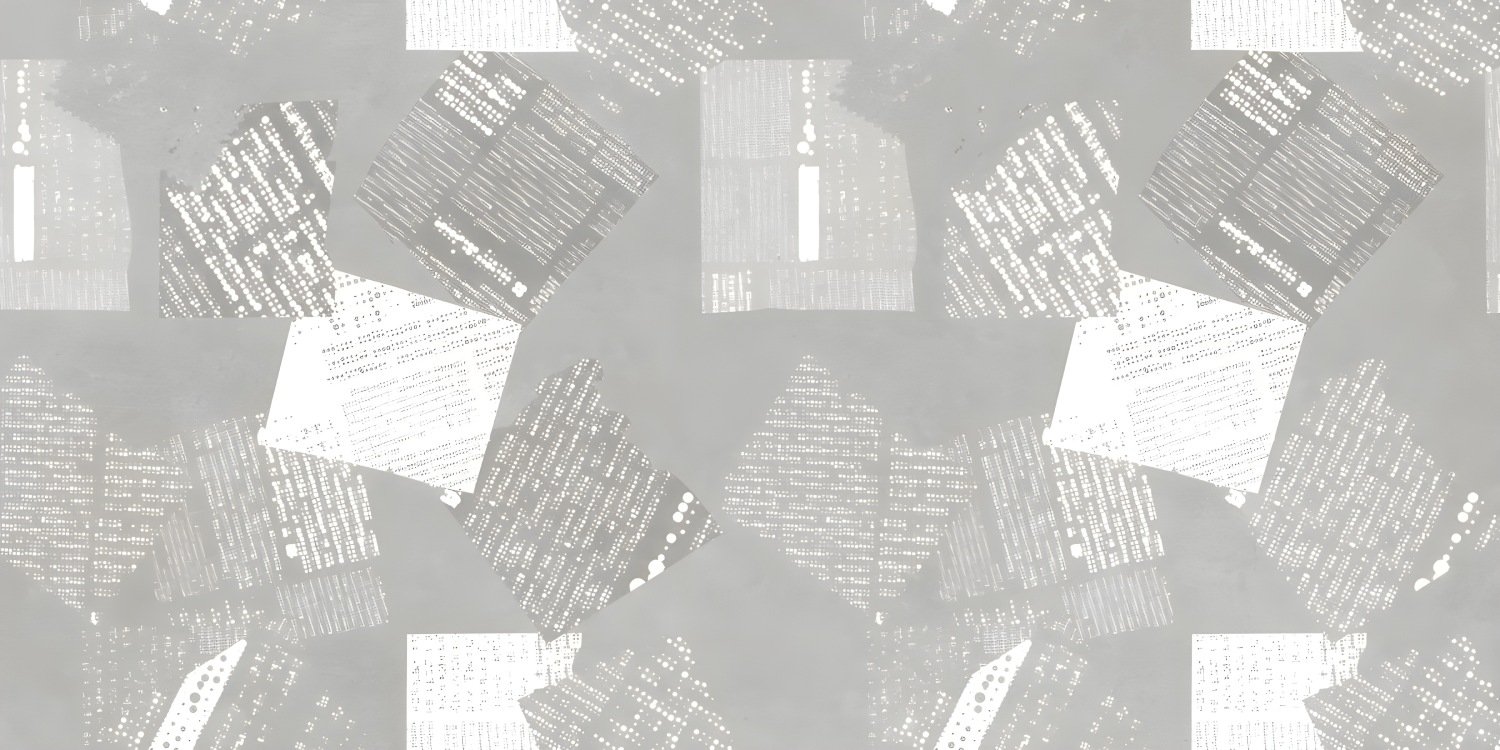 Abstract Grey White Square Pattern Tile