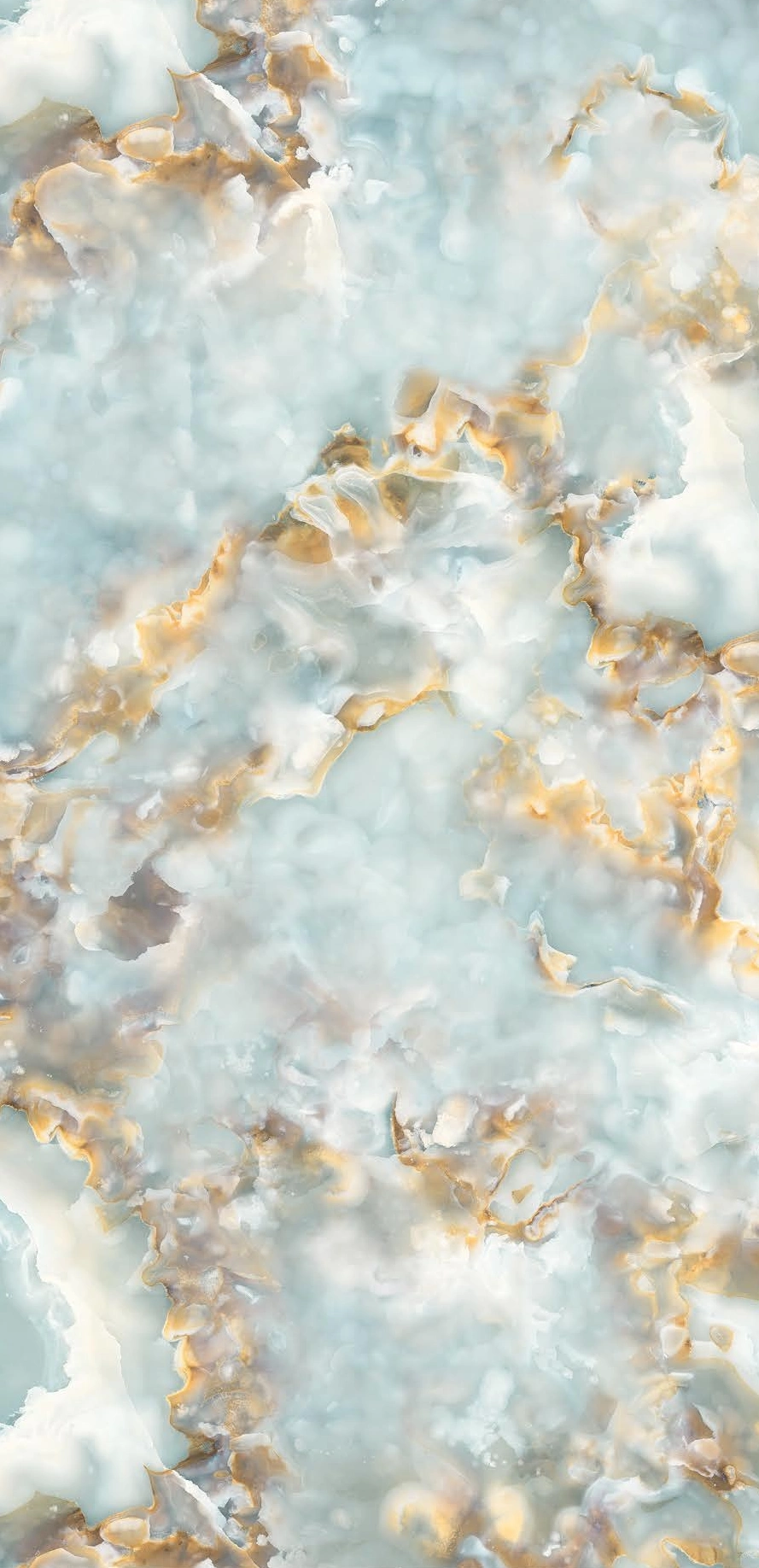 Abstract Marble Texture with Blue and Gold Tones for Background Use