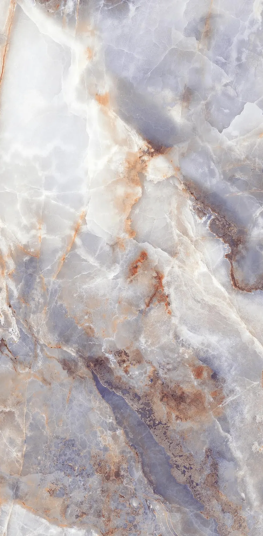 Abstract Marble Texture with Blue and White Tonal Variations and Unique Patterns