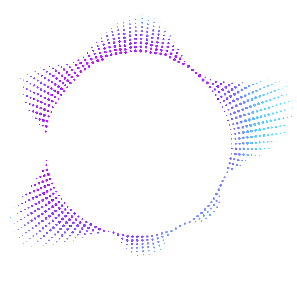 Abstract Neon Dot Ring With Gradient Glow On A Transparent Background For Digital Art Visual
