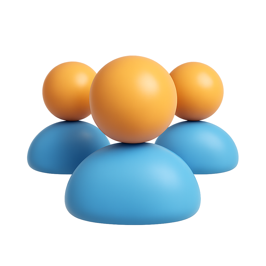 Abstract Representation of Group Unity With Modern 3D Design