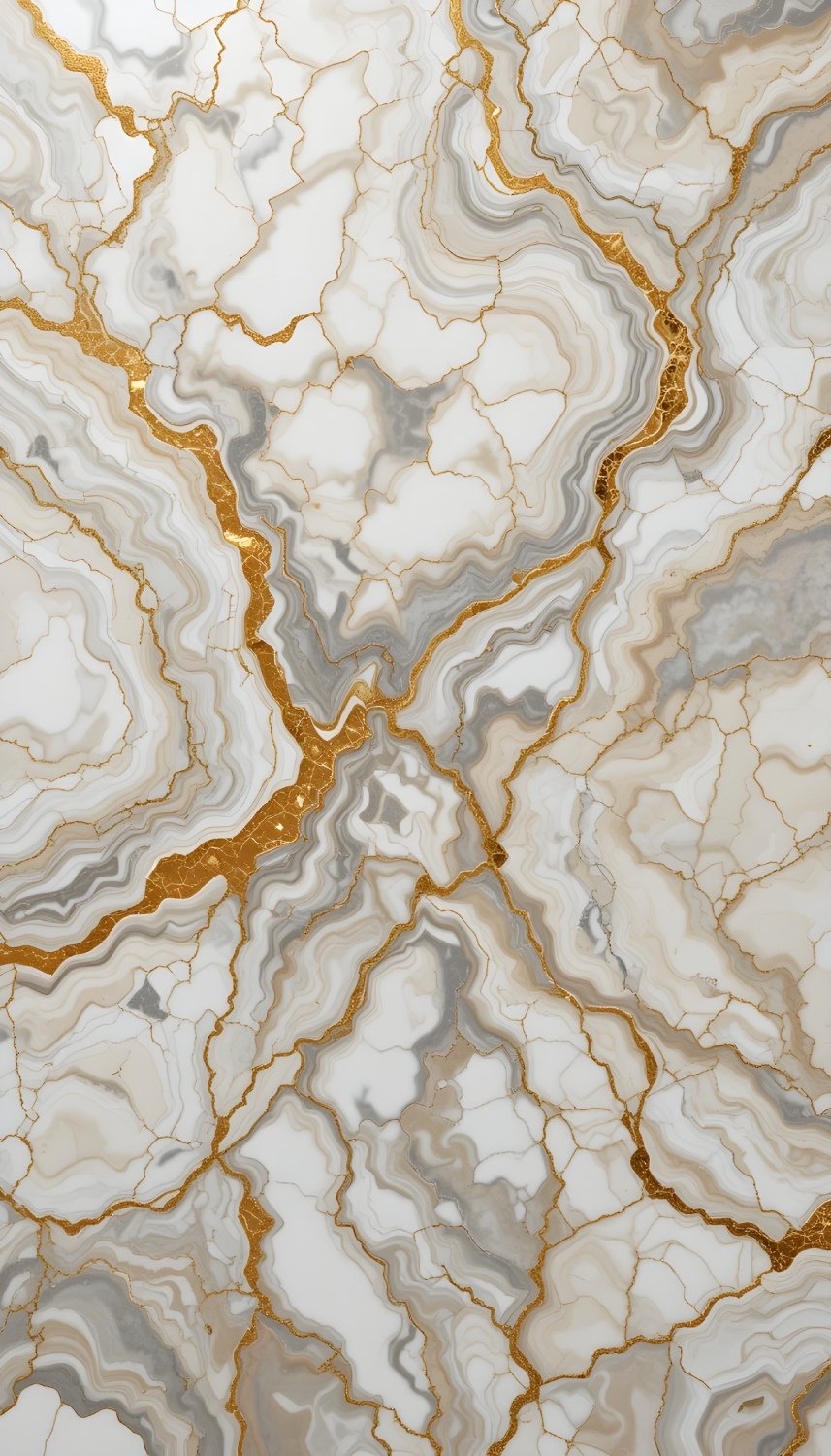 Agate Pattern White Gray Gold Marble