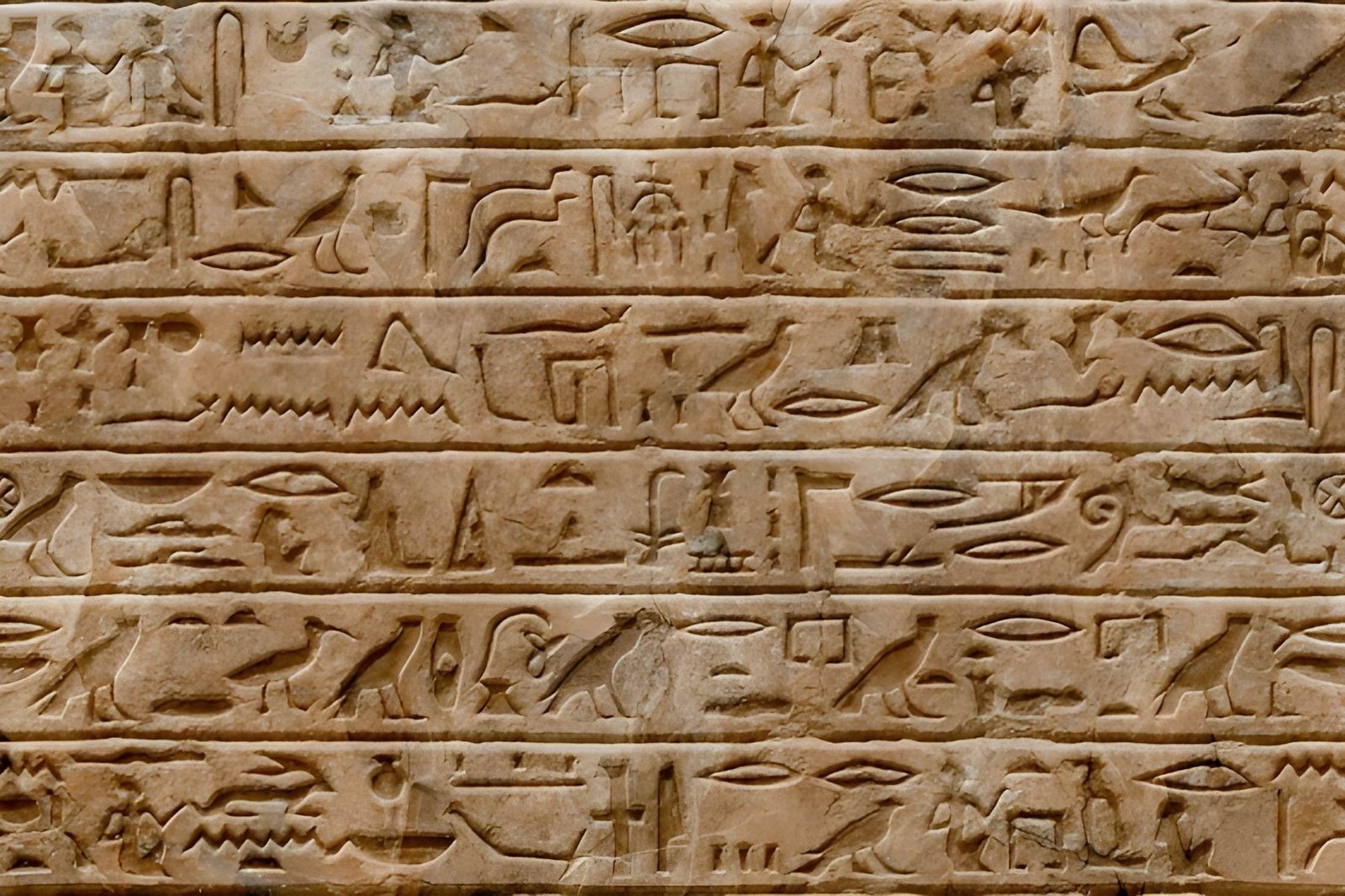 Ancient Egyptian Hieroglyphs Carved in Stone Wall: Intricate Symbols and Silent History Revealed