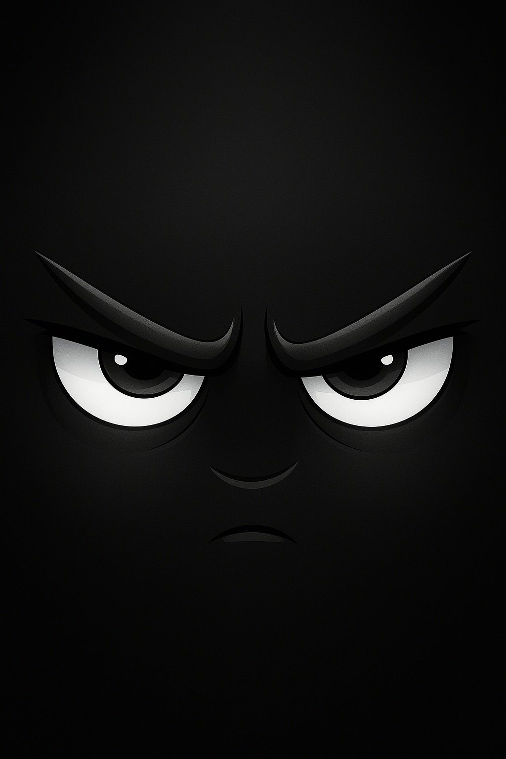 Angry Cartoon Eyes Black Mobile Wallpaper