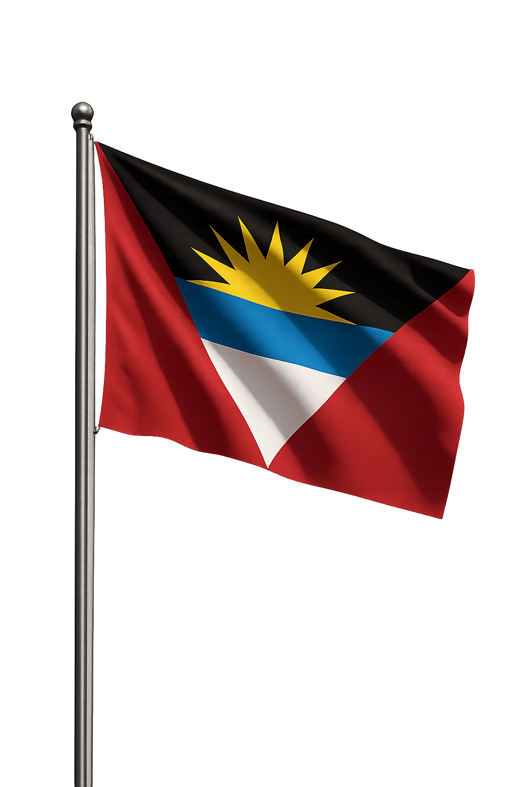 Antigua Barbuda Flagpole transparent background