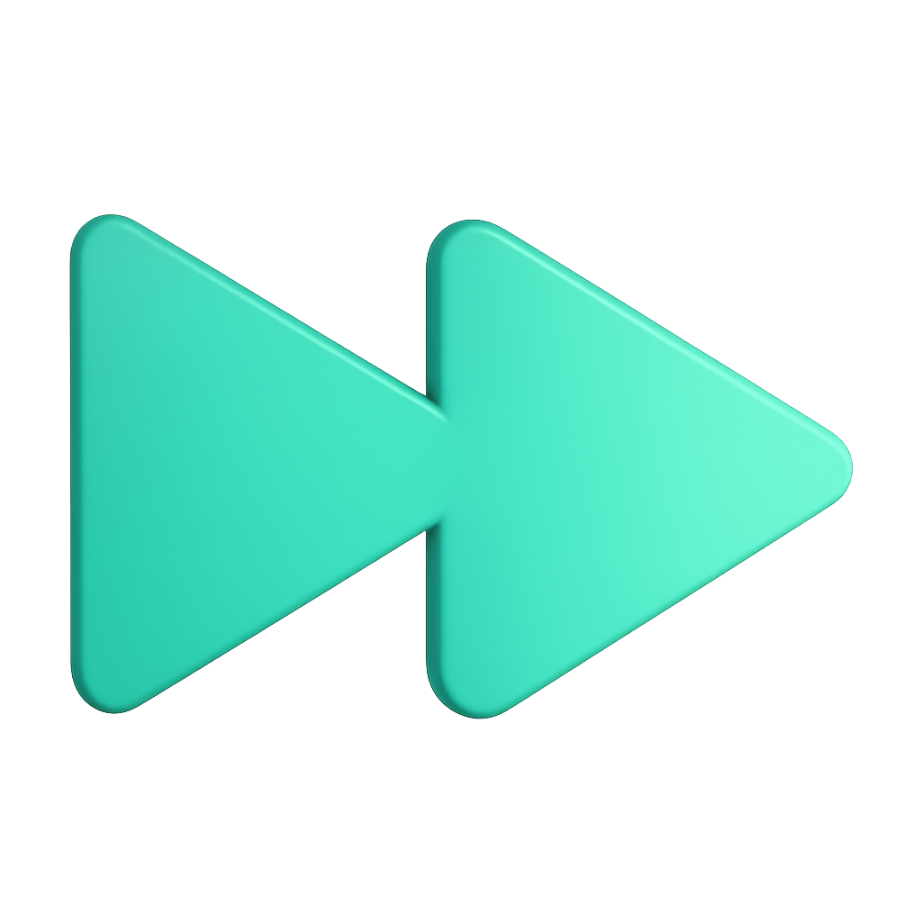Aqua 3D Fast Forward Player Icon