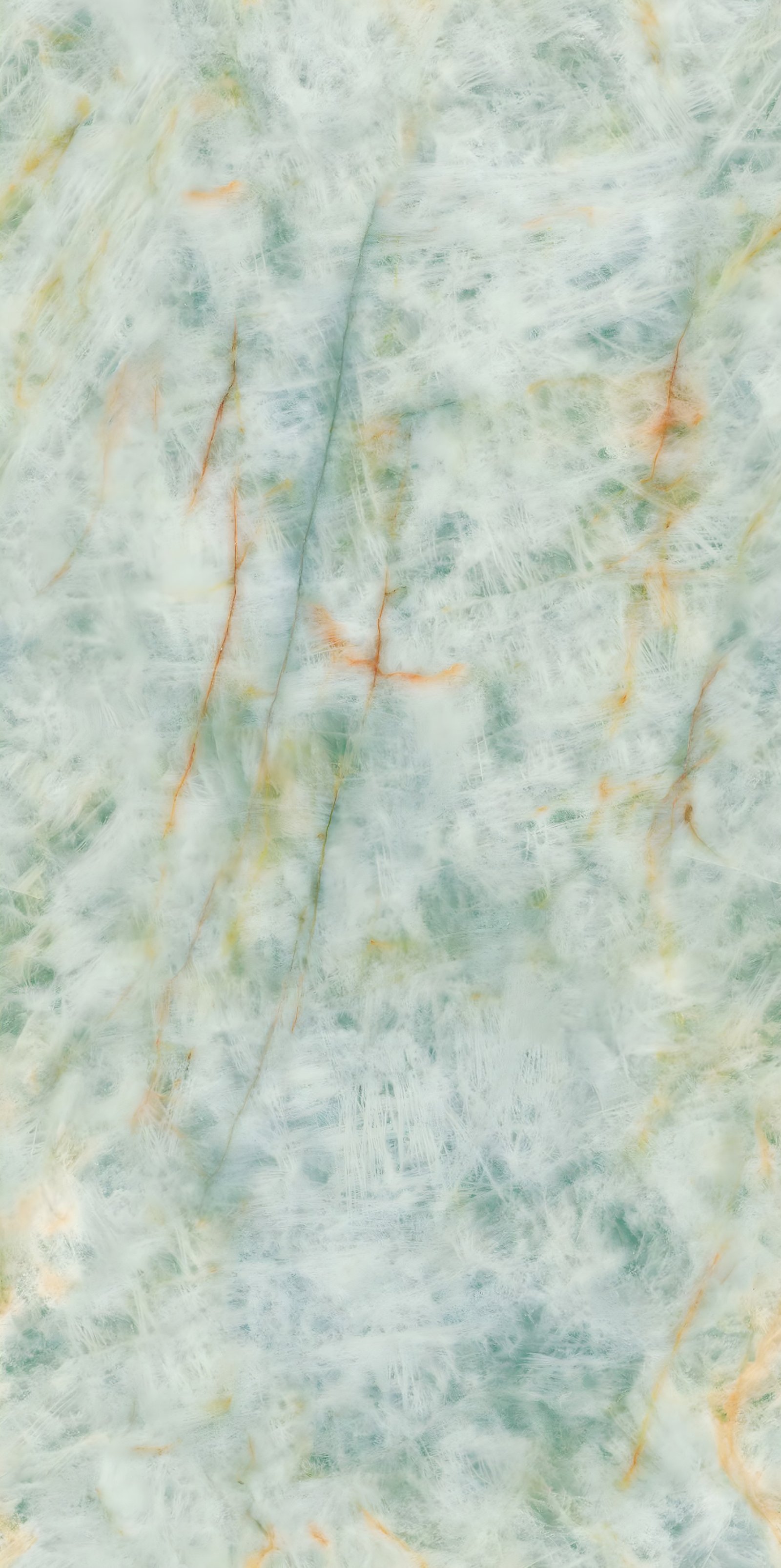 Aqua Green Marble with Natural Orange Veining Texture