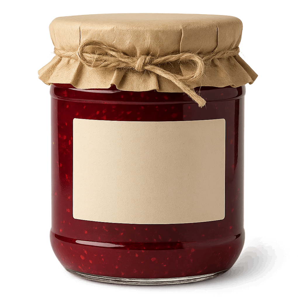 Artisanal Fruit Jam Jar With Label