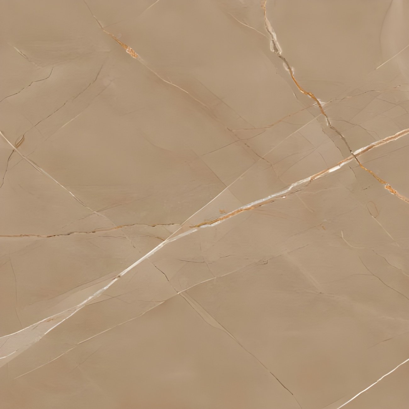 Beige Polished Marble Look Floor Tile