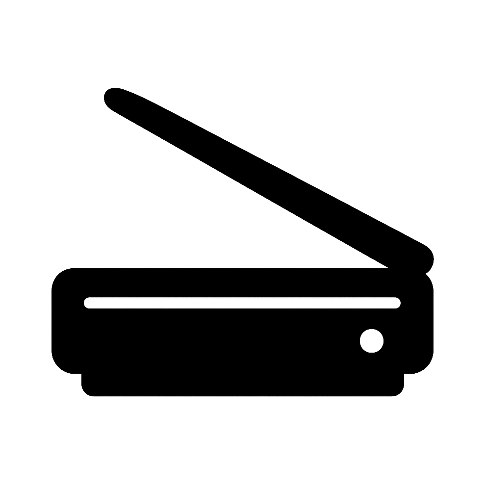 Black Flat Scanner Icon