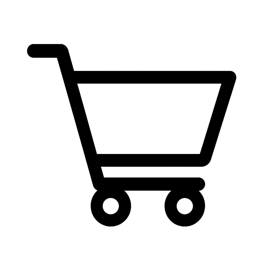 Black Flat Shopping Cart Icon