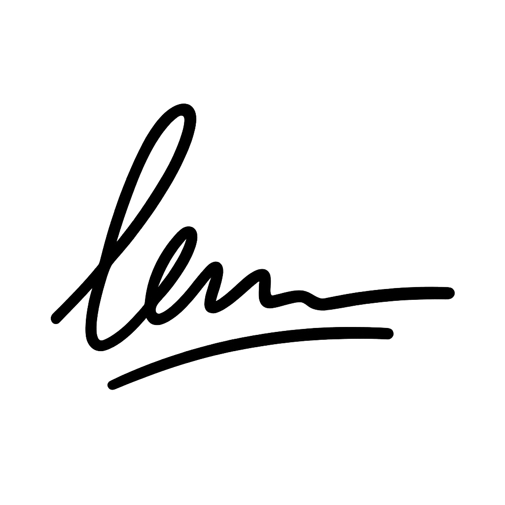 Black Flat Signature Icon