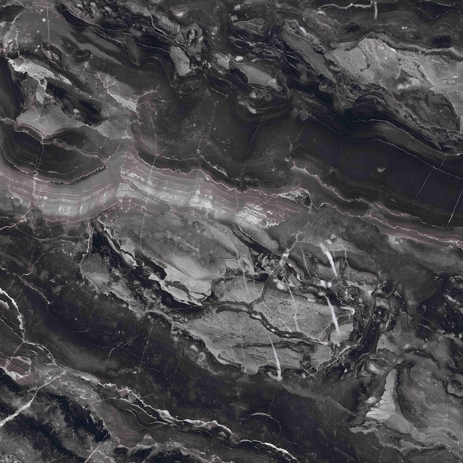 Black Marble Grey Swirl Pink Veins Texture