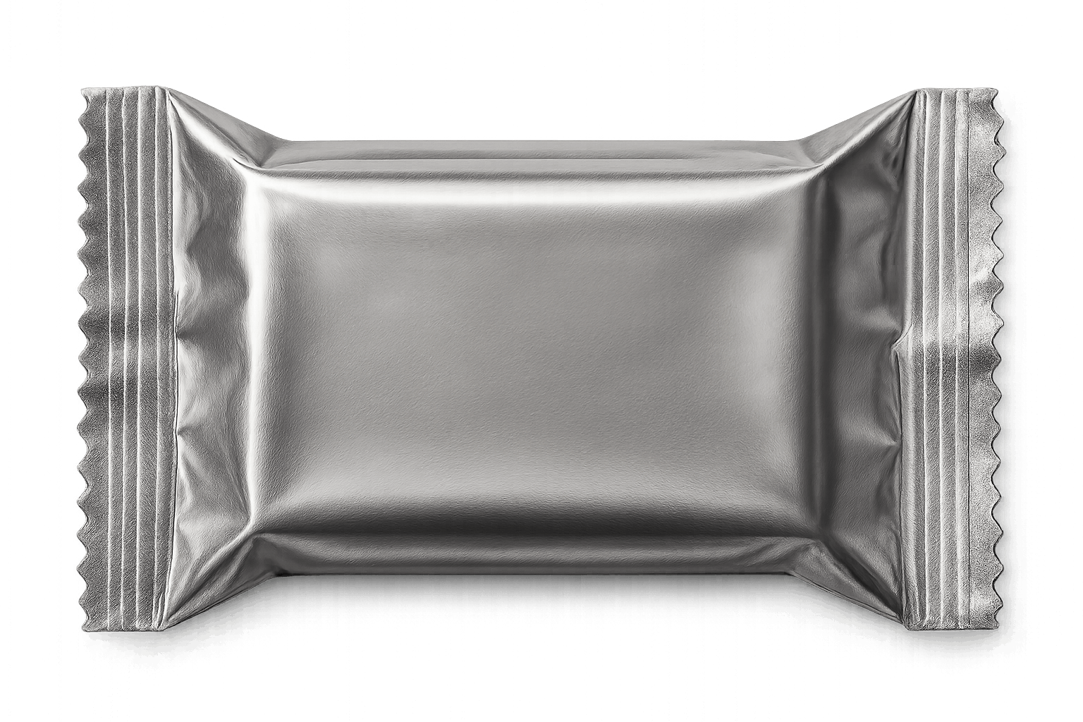 Blank Silver Foil Snack Wrapper Transparent Background