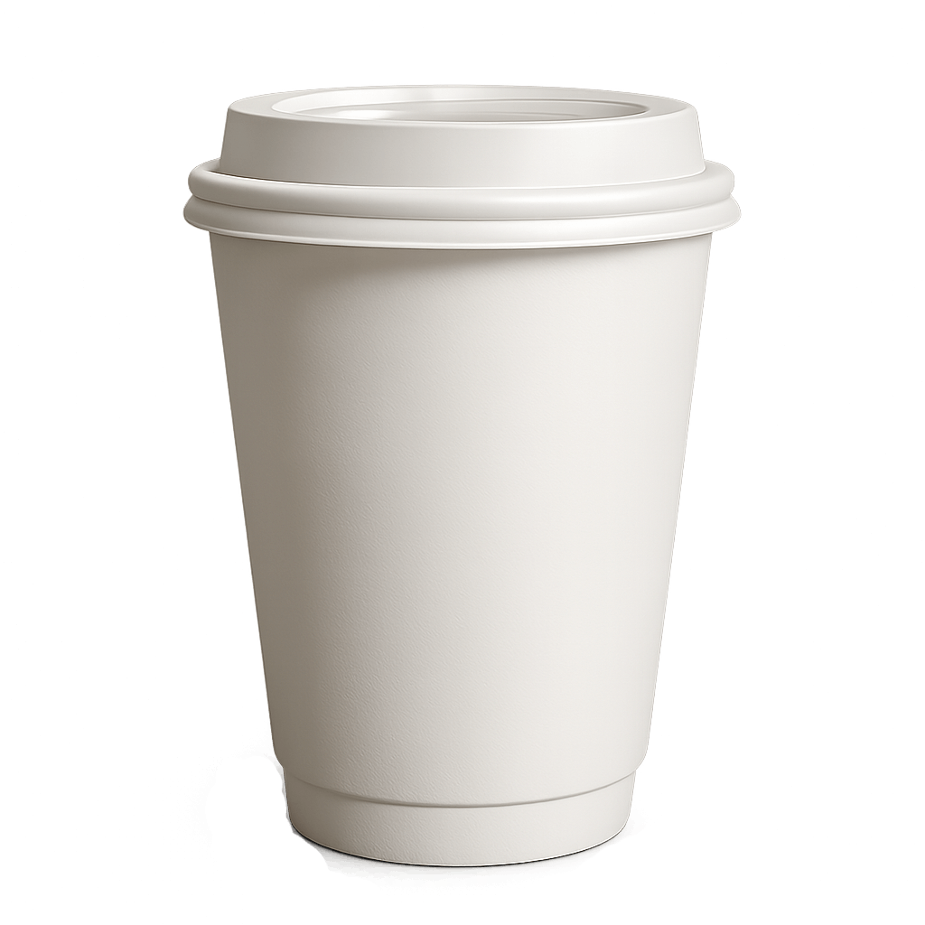 Blank White Takeaway Coffee Cup Transparent Background