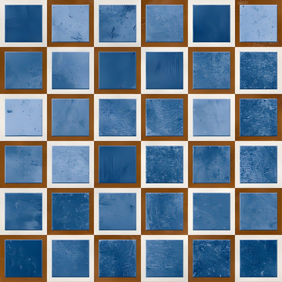 Blue Checkerboard Square Parking Tile Design