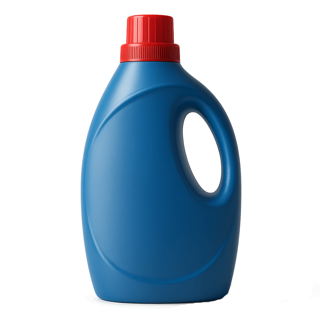 Blue Plastic Laundry Detergent Bottle Mockup