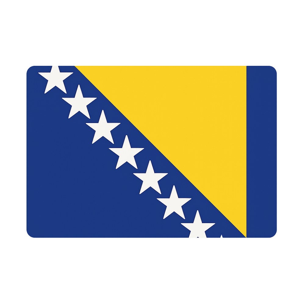Bosnia Flag Icon Rounded Rectangle transparent background