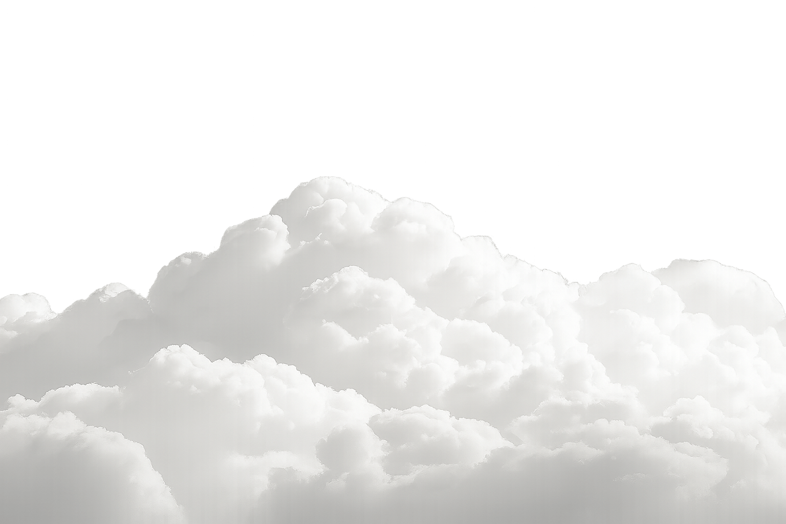 Bright White Fluffy Clouds Transparent Background