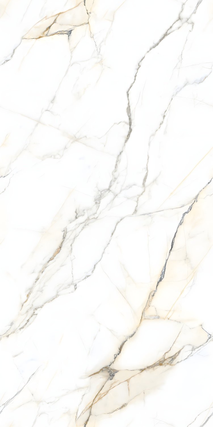 Bright White Marble Gold Gray Veins