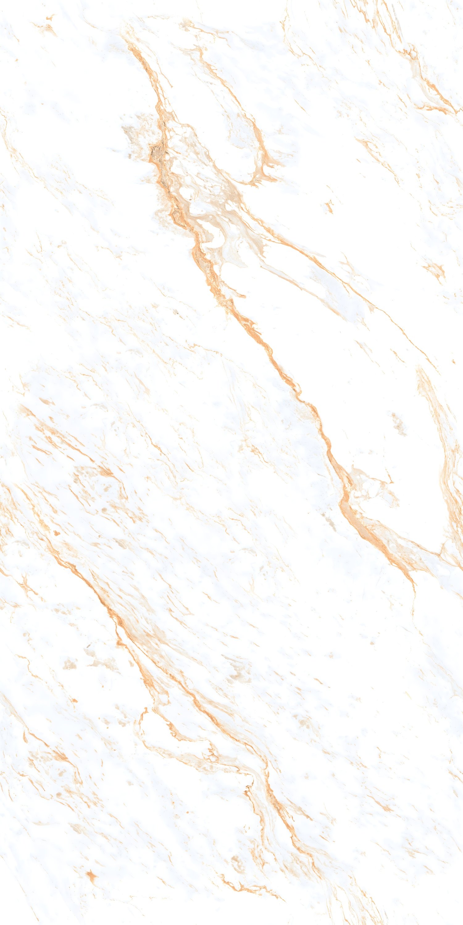 Bright White Marble Tile Flowing Copper Veins