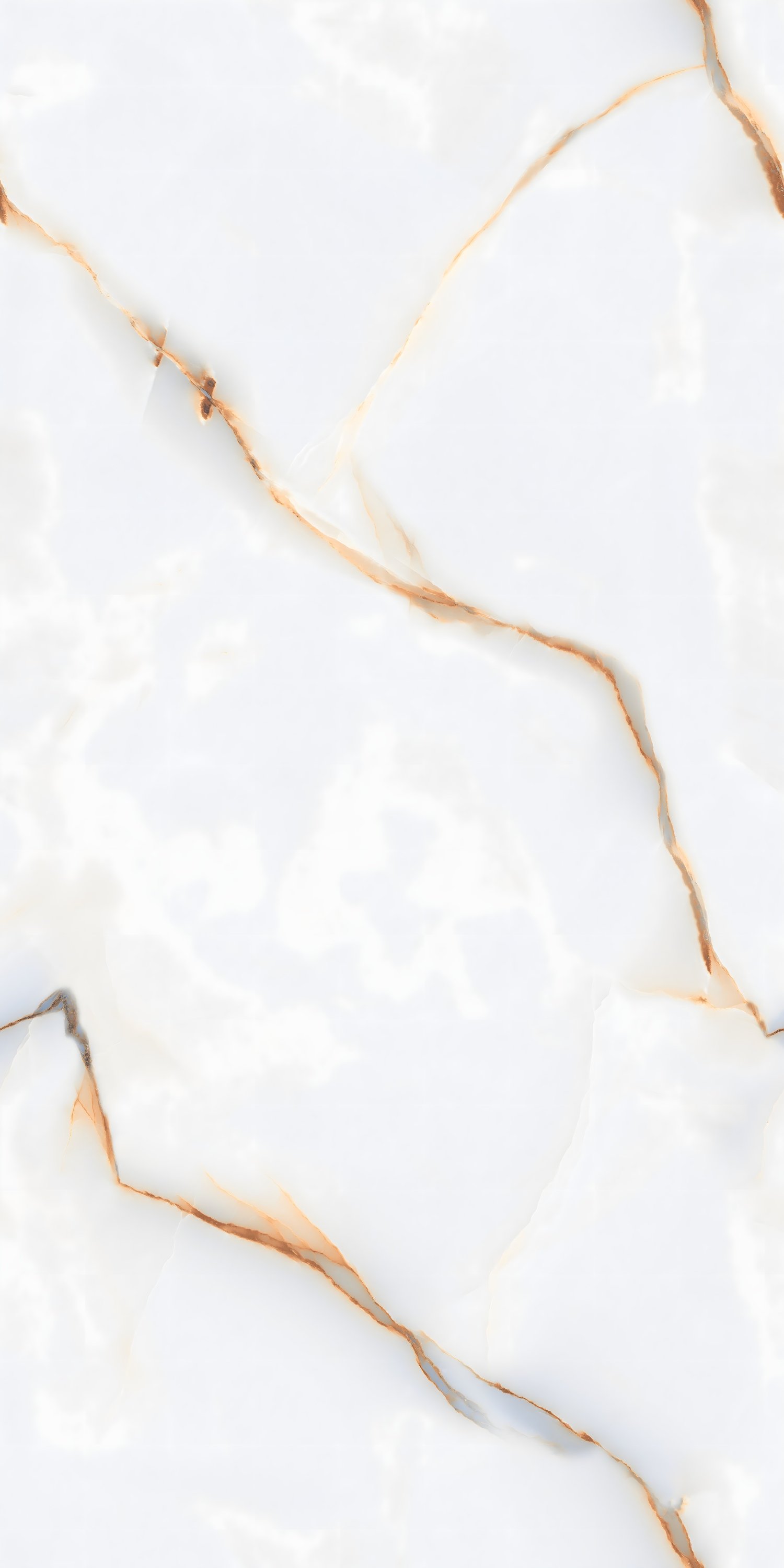 Bright White Marble Tile Orange Gold Veins