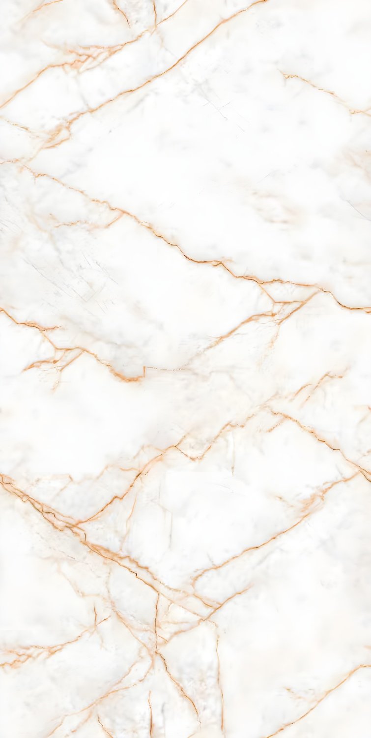 Bright White Marble Tile Orange Gold Veins