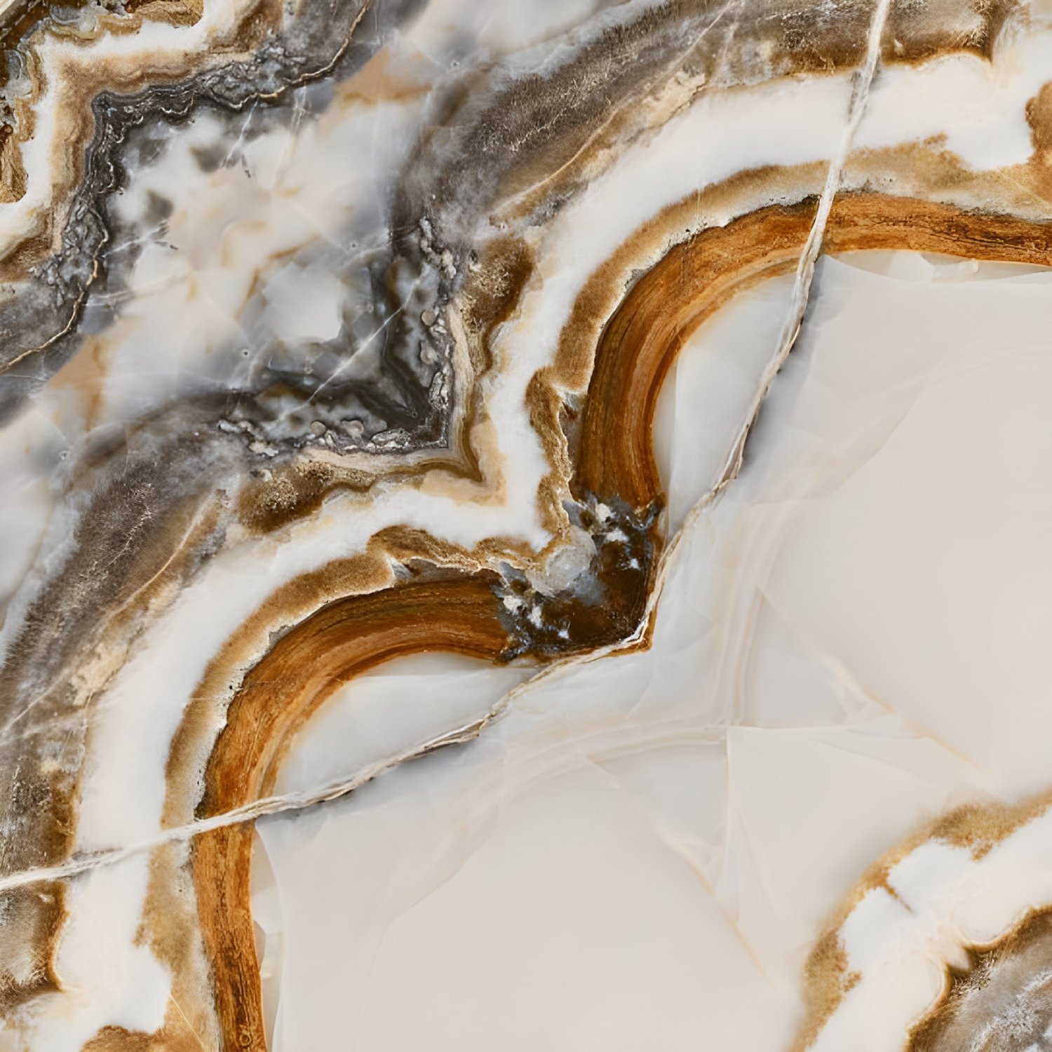 Brown Agate Banding Stone Tile Texture