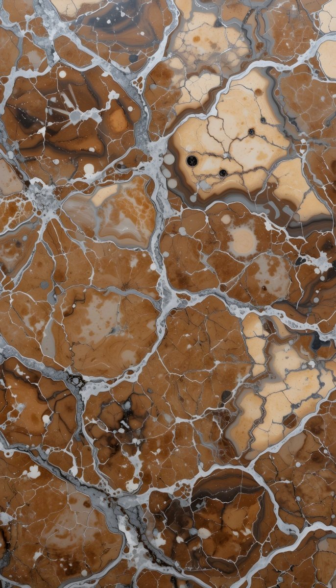 Brown and Gray Marble Tiles Abstract Texture