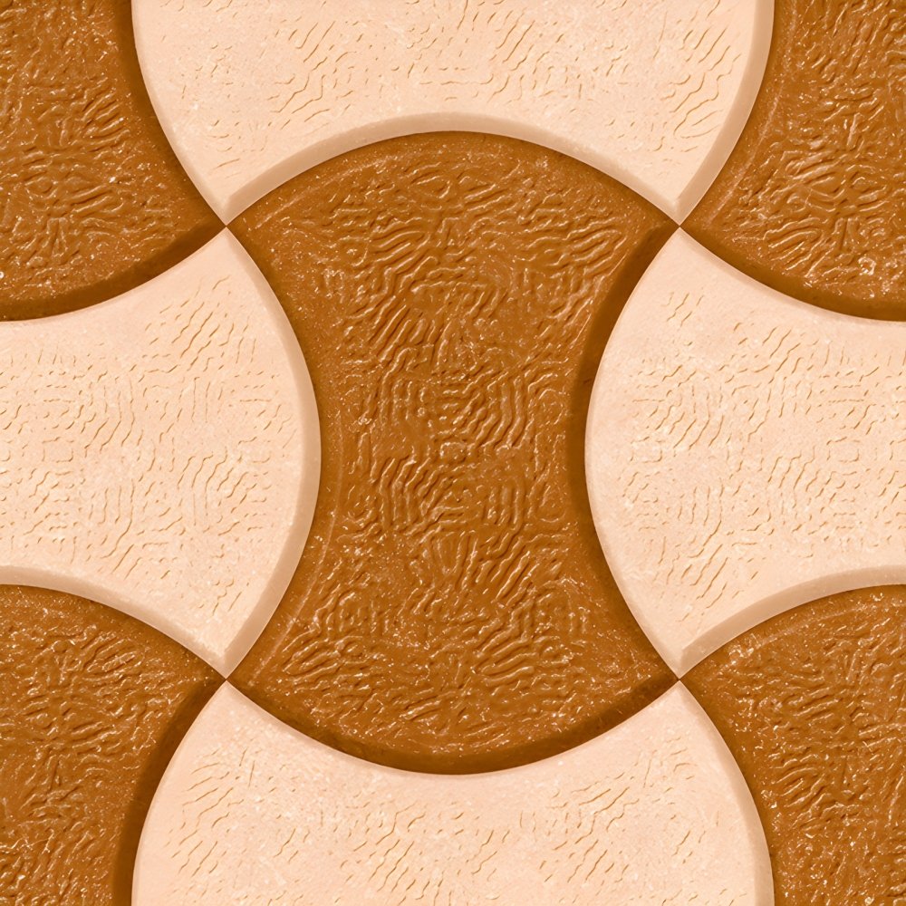 Brown Beige Interlocking Hourglass Parking Tile