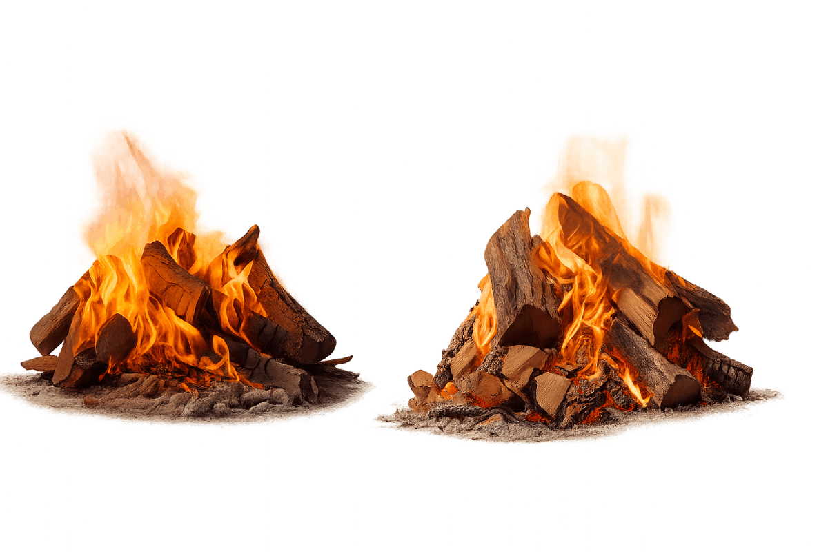 Burning Campfire Logs Transparent Background Overlay