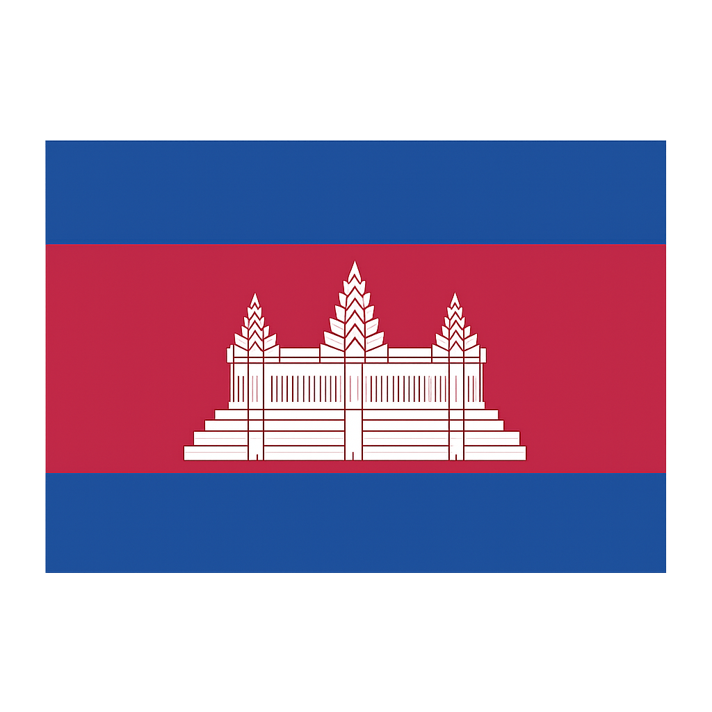 Cambodia Flag Angkor Wat Transparent Background Icon