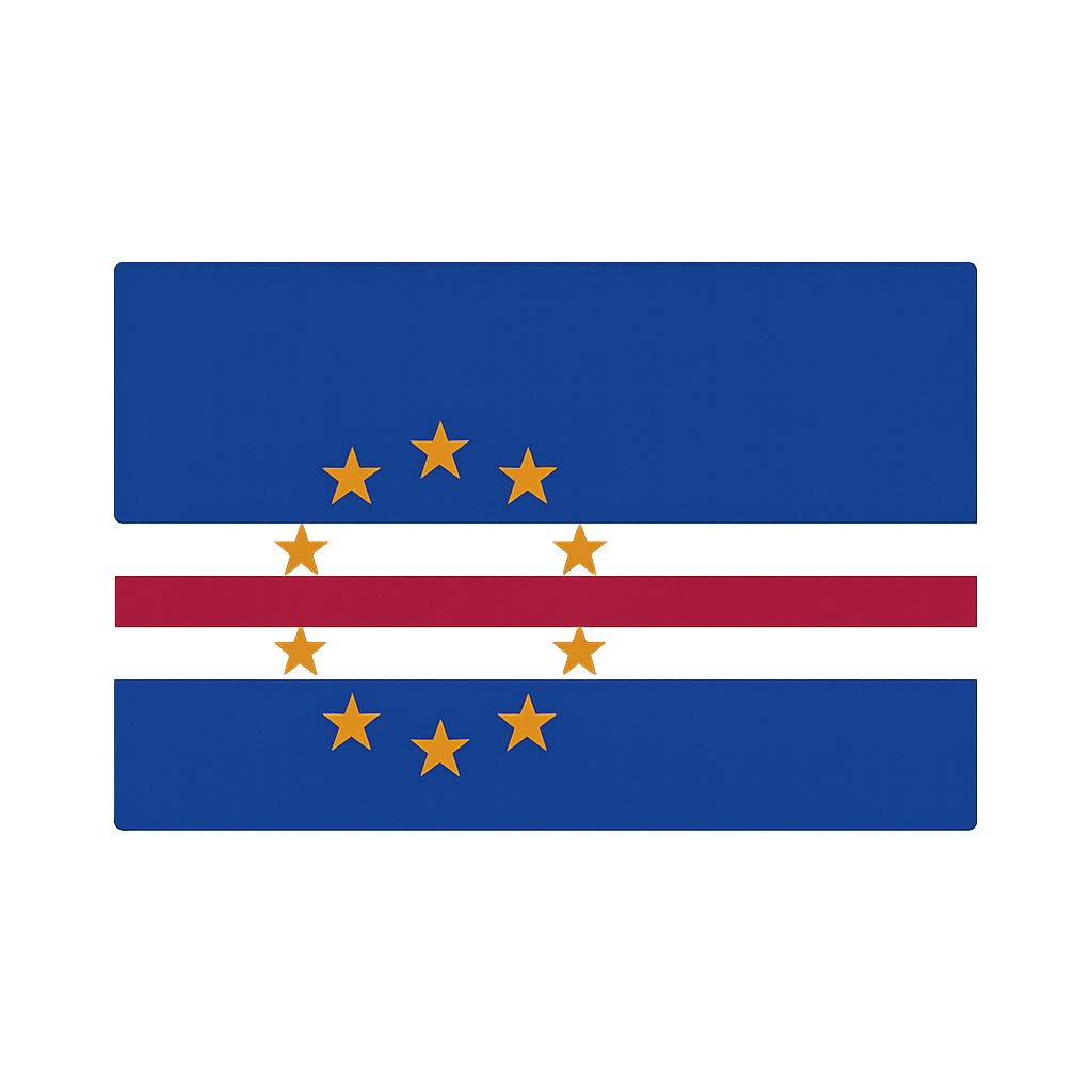 Cape Verde Flag Rectangle Icon Transparent Background