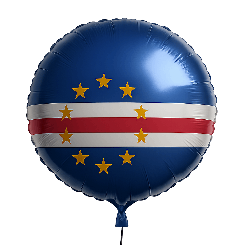 Cape Verde Flag Round Balloon Transparent Background