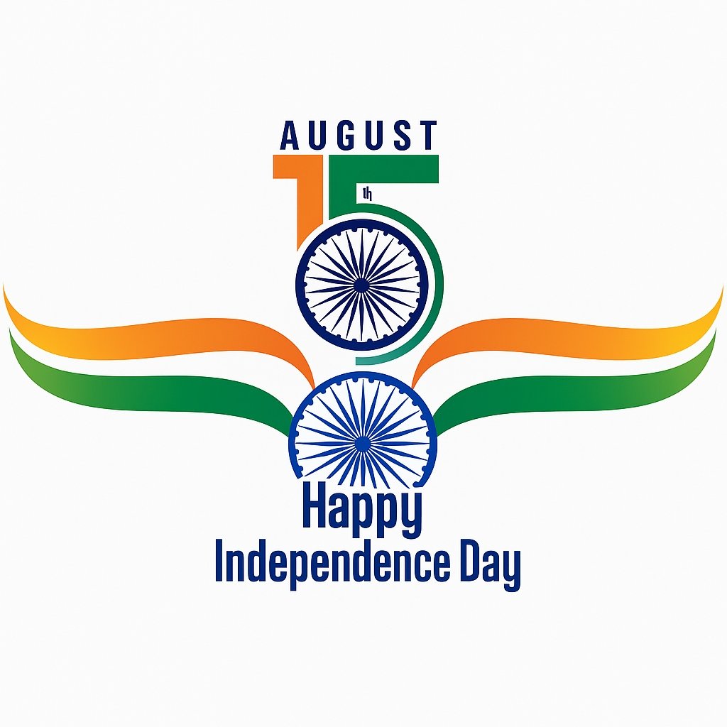 Celebrating Indian Independence Day with Symbolic Design and Flag Colors
