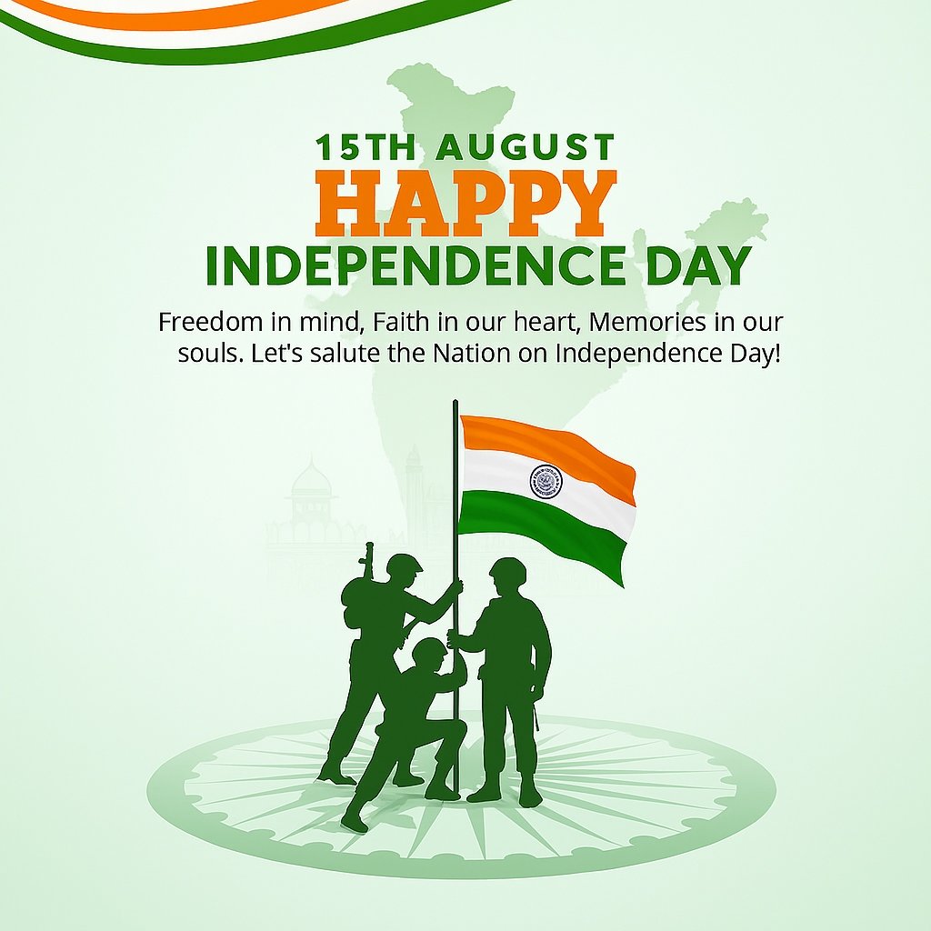 Celebrating India's Independence Day with Patriotic Symbols and National Unity