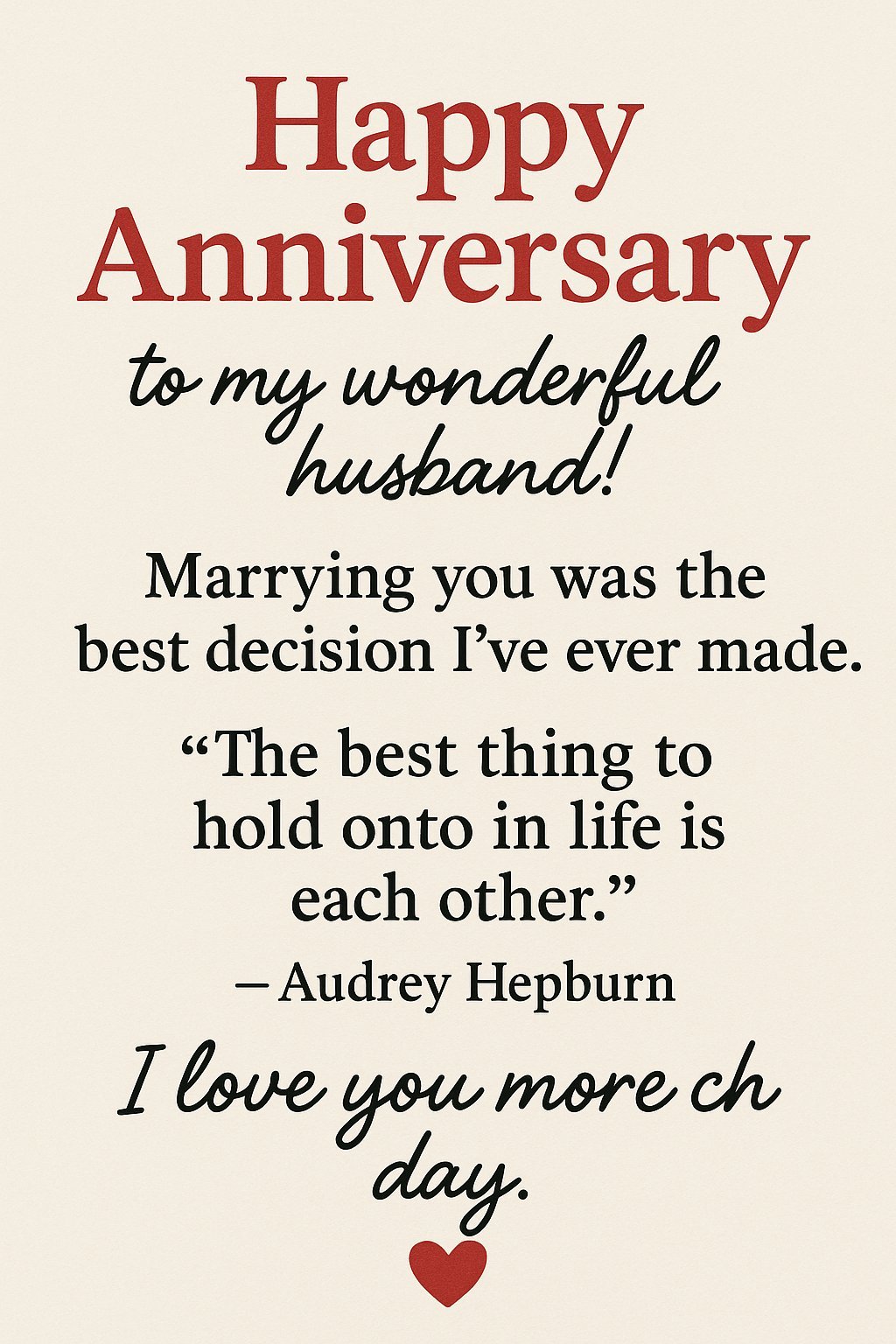 Celebratory Wedding Anniversary Message with Romantic Quote and Loving Words